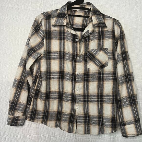 Boys Plaid Flannel Button down shirt boys Fall 9-10 year old - 0390 - Picture 3 of 5